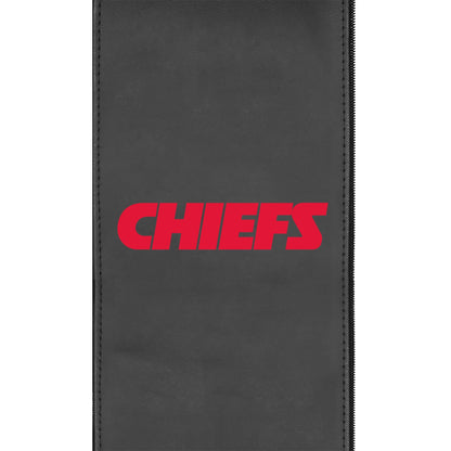 Silver Club Chair with  Kansas City Chiefs Secondary Logo