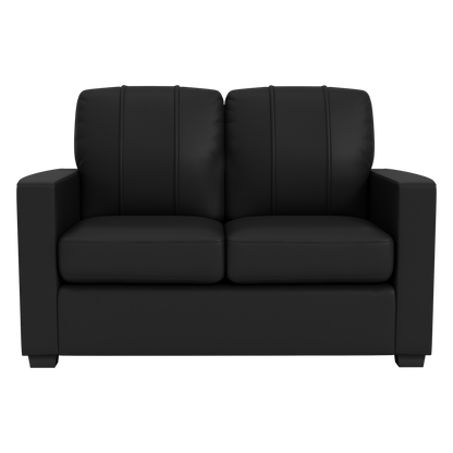 Silver Loveseat with  Los Angeles Chargers Helmet Logo