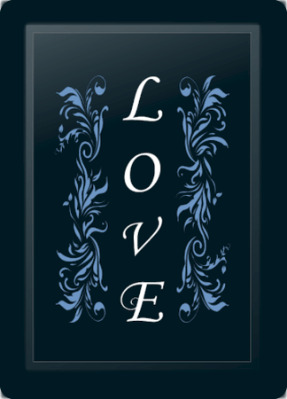 Love Floral Vertical Blue