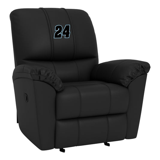 Rocker Recliner with William Byron #24 Black Logo