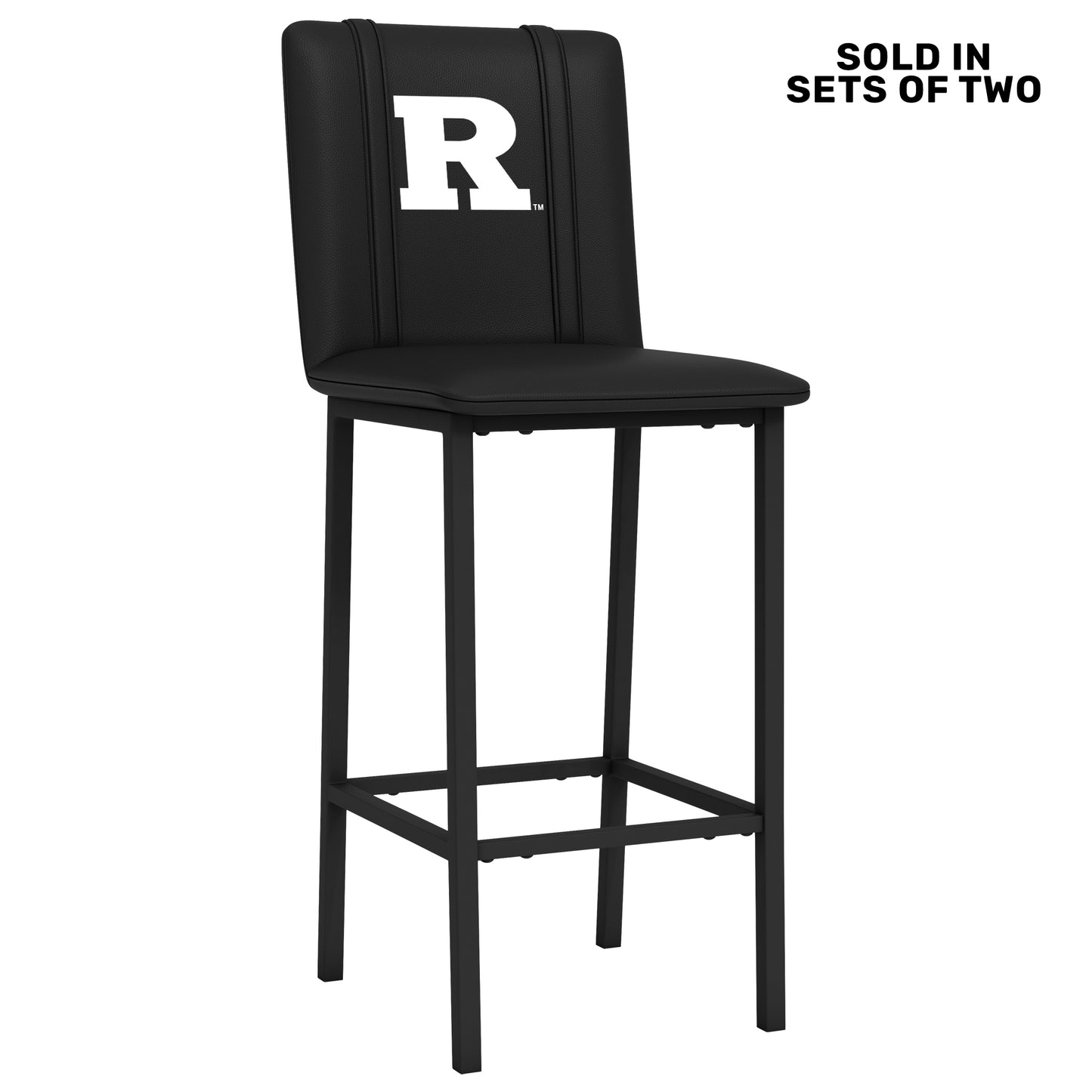 Bar Stool 500 with Rutgers Scarlet Knights White Logo Set of 2