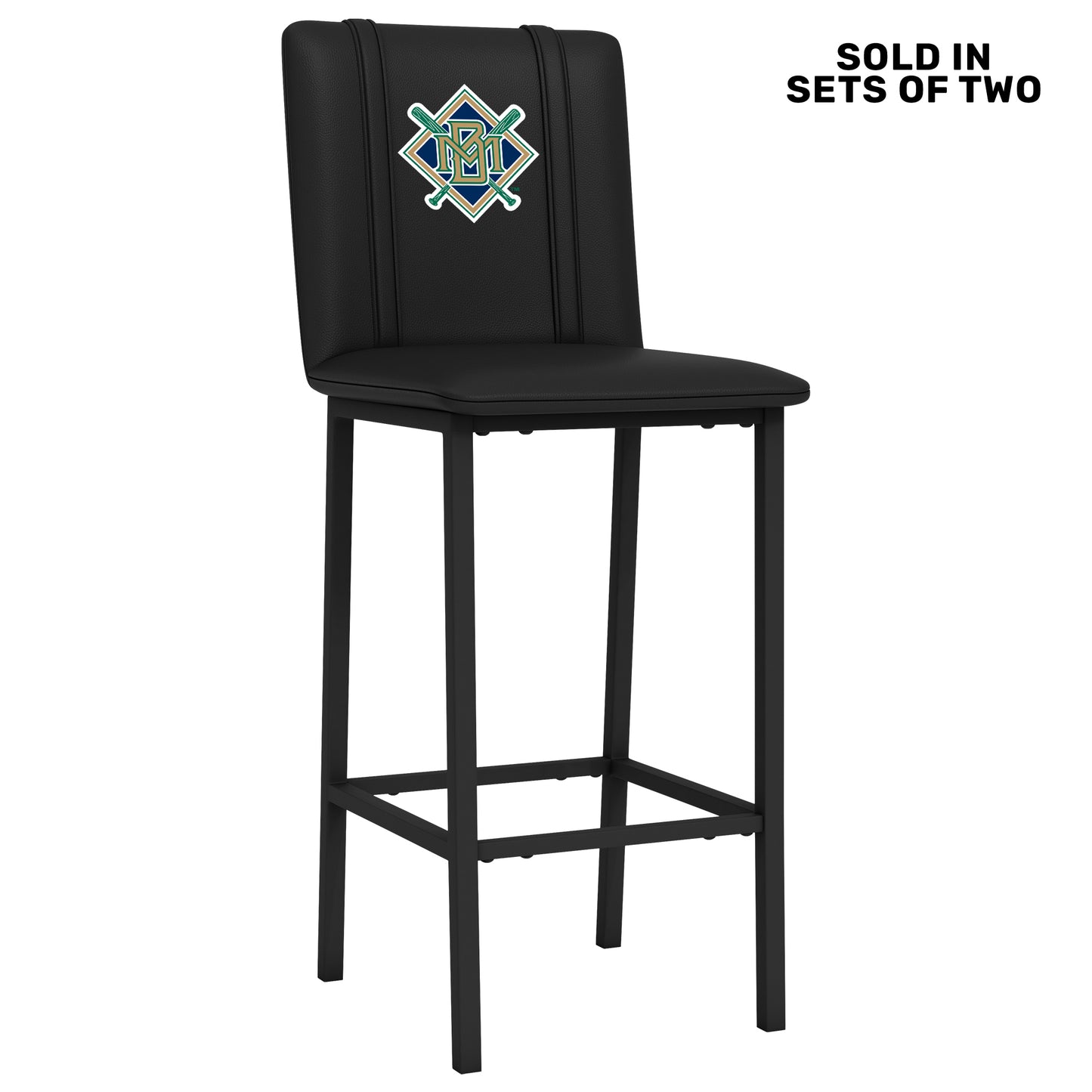 Bar Stool 500 with Milwaukee Brewers Cooperstown Secondary Set of 2