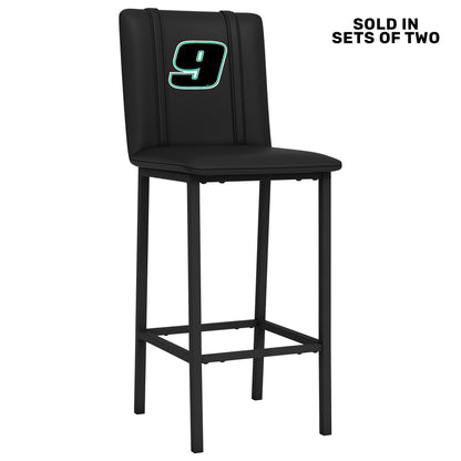 Bar Stool 500 with Chase Elliott #9 Black Logo Set of 2