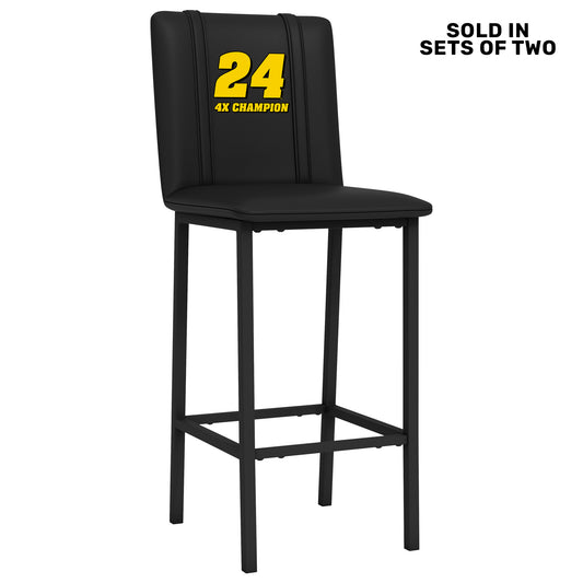Bar Stool 500 with Jeff Gordon 4 Time Champion Logo Set of 2