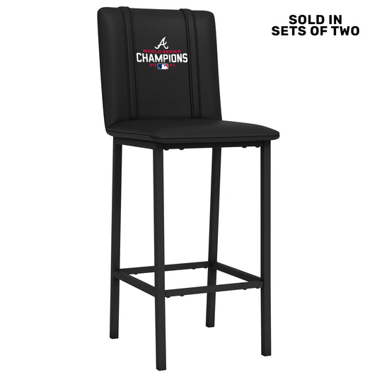 Bar Stool 500 with Atlanta Braves 2021 World Champions Logo Set of 2