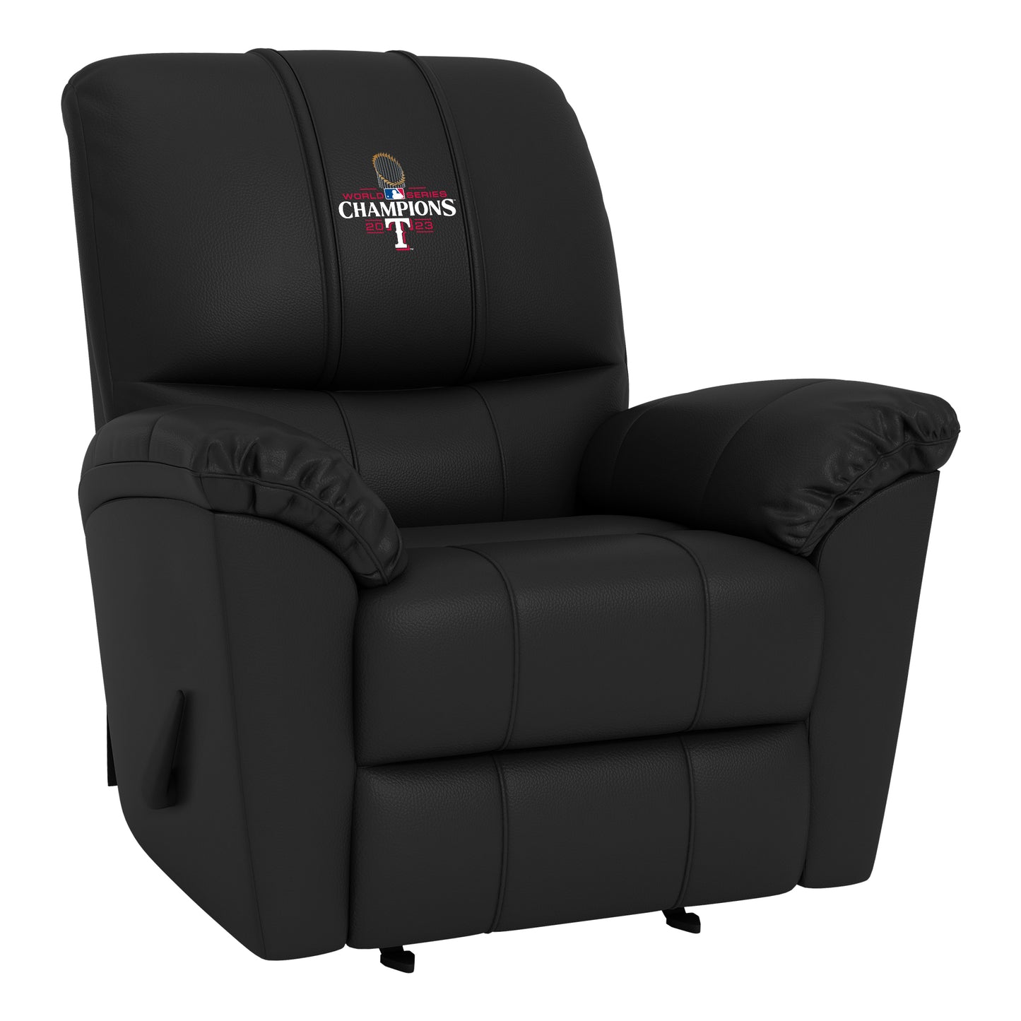 Freedom Rocker Recliner with Texas Rangers 2023 Champions Logo