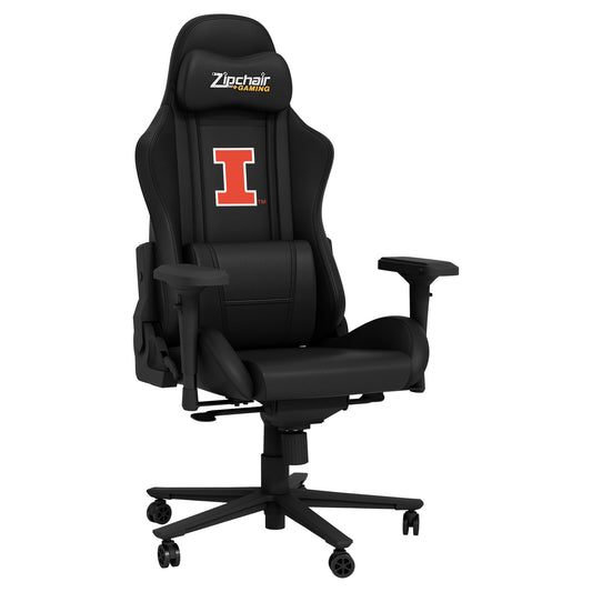 Xpression Pro Gaming Chair with Illinois Fighting Illini Block I Logo