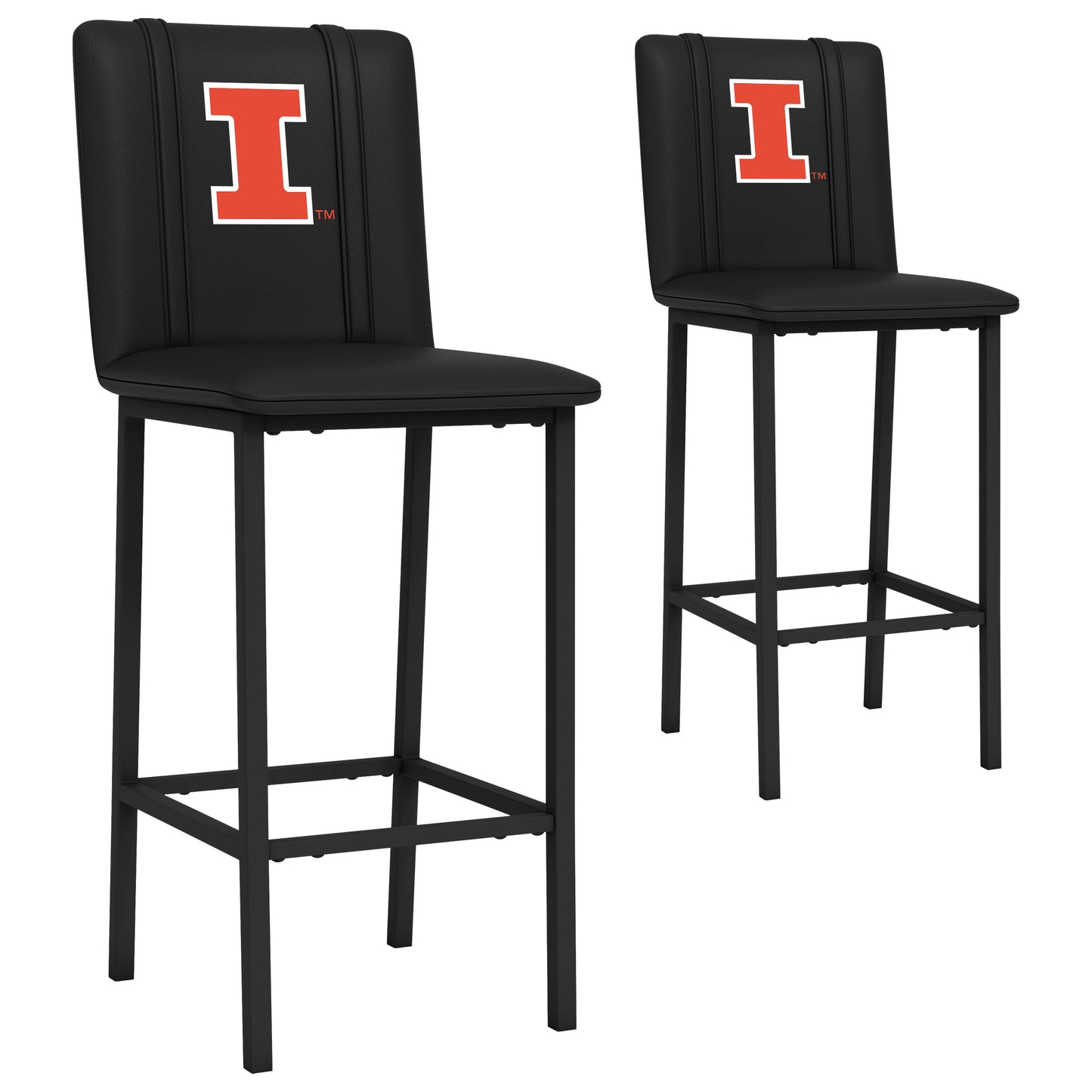 Bar Stool 500 with Illinois Fighting Illini Block I Logo Set of 2