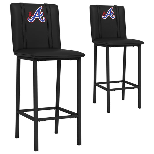 Bar Stool 500 with Atlanta Braves City Connect The A Logo Set of 2