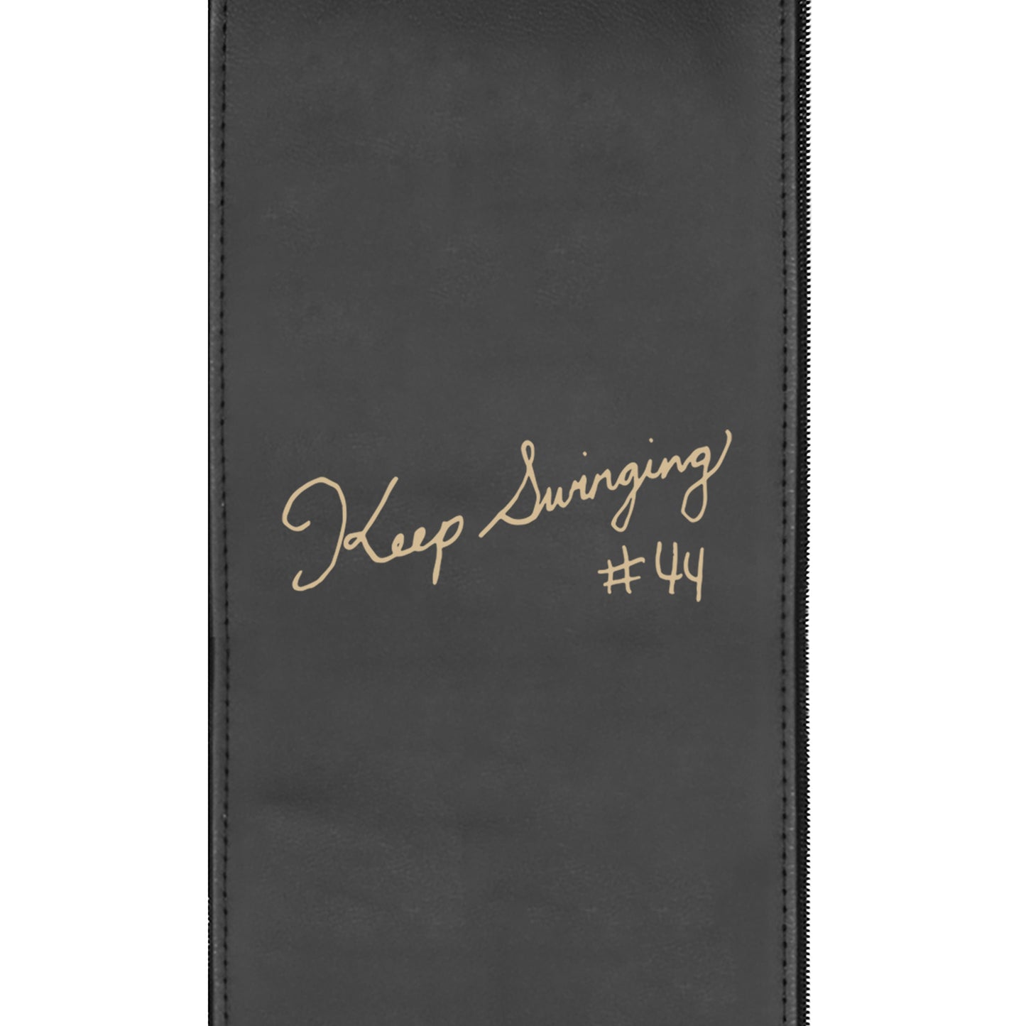 Silver Sofa with Atlanta Braves City Connect Keep Swinging Logo