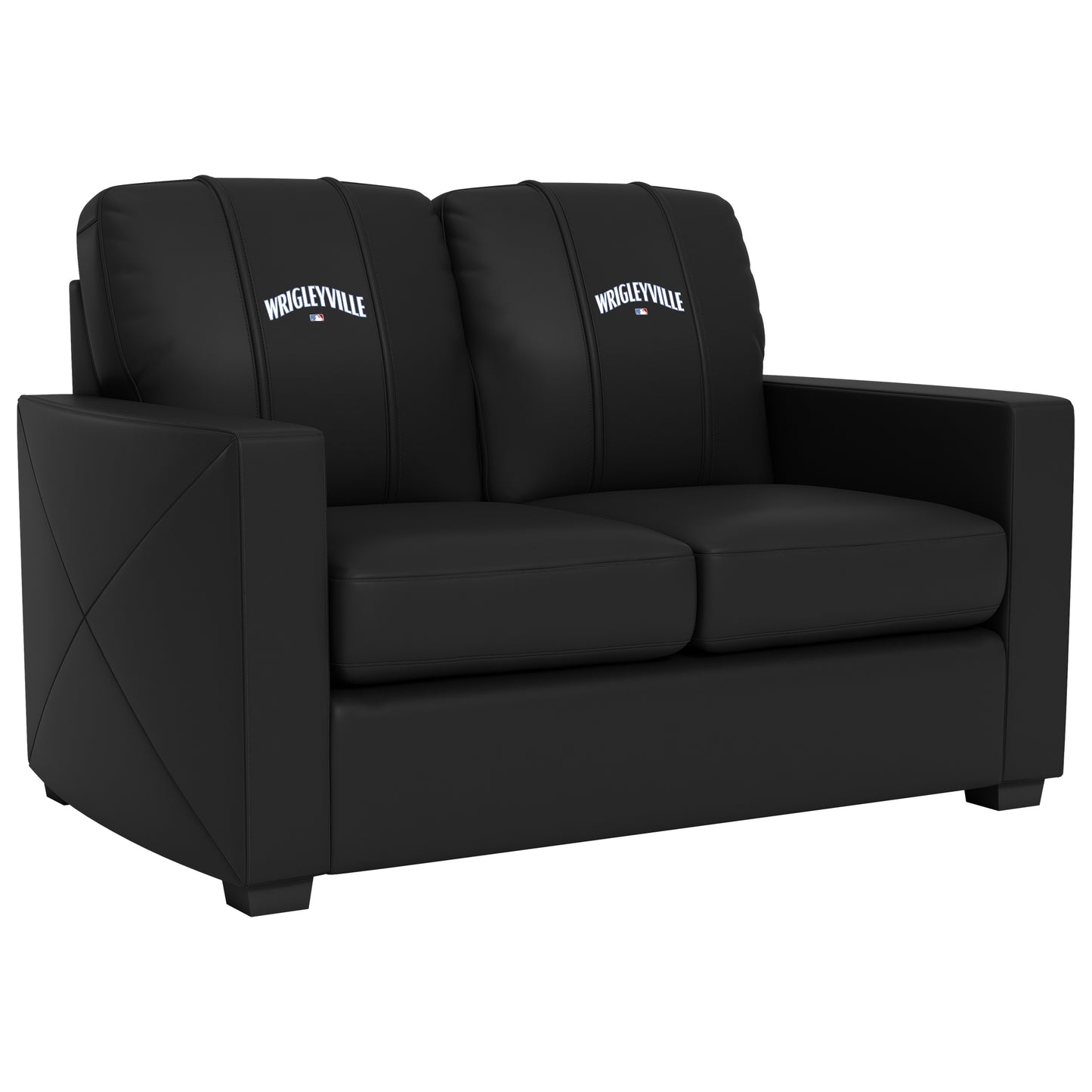 Silver Loveseat with Chicago Cubs City Connect Alternate Logo