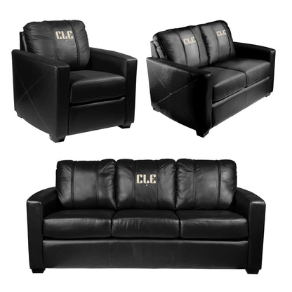 Silver Sofa with Cleveland Guardians City Connect CLE Logo