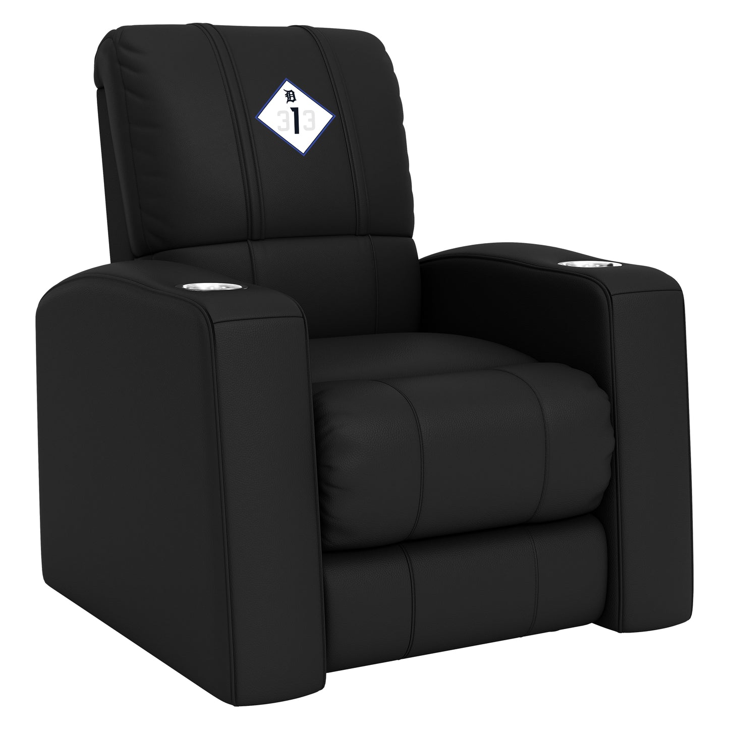 Relax Home Theater Recliner with Detroit Tigers City Connect 313 Logo