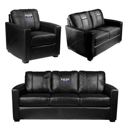 Silver Club Chair with Detroit Tigers City Connect Wordmark Logo