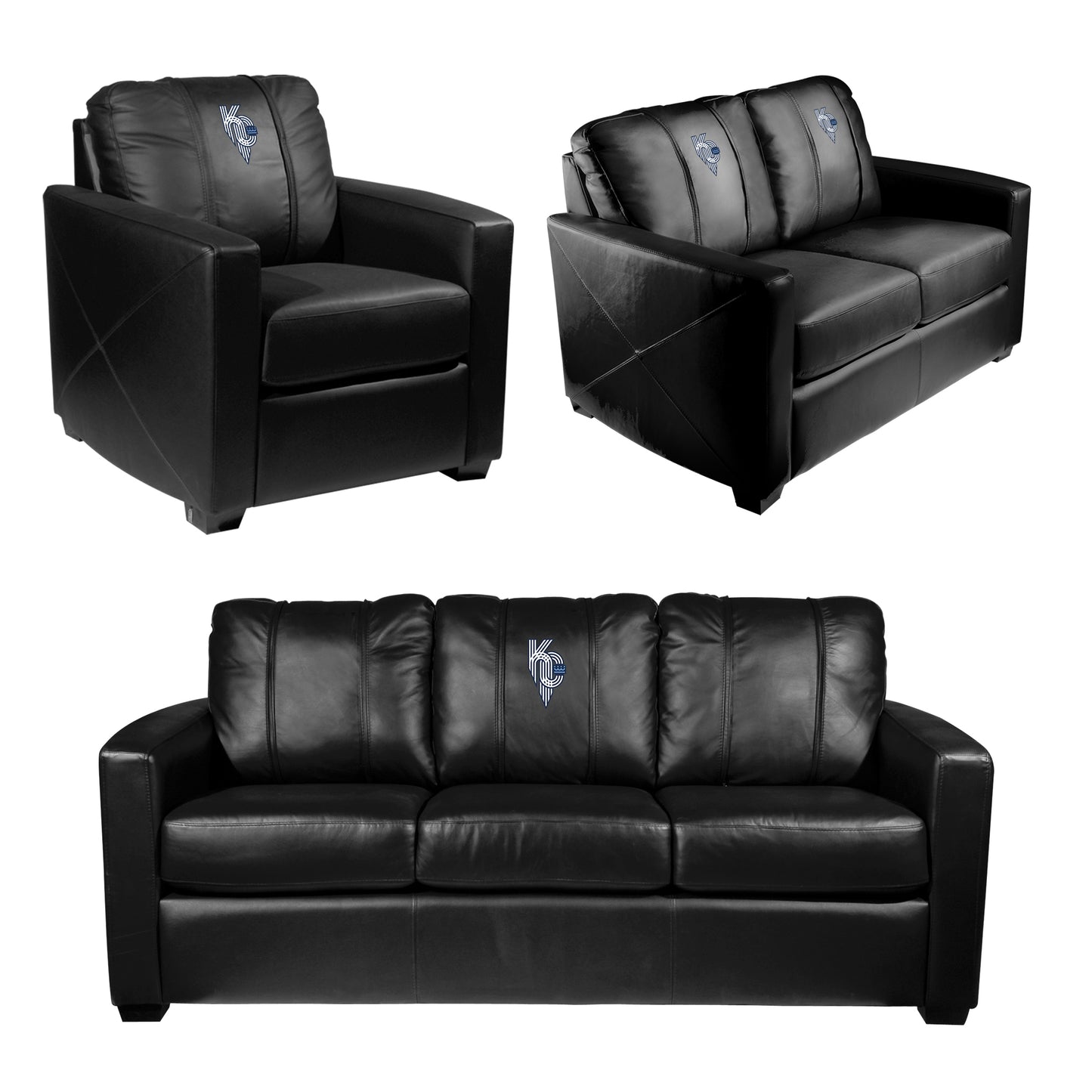 Silver Club Chair with Kansas City Royals City Connect Primary Logo