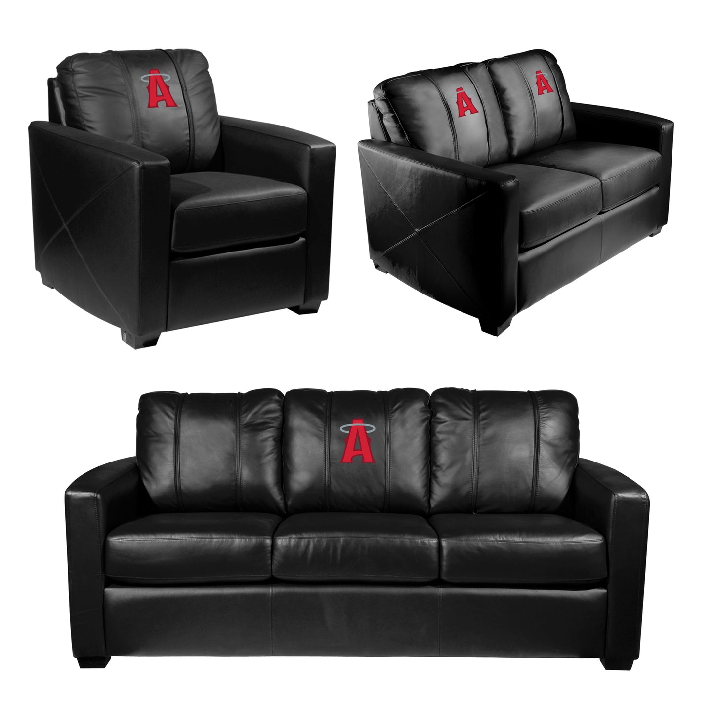 Silver Club Chair with Los Angeles Angels City Connect Primary Logo