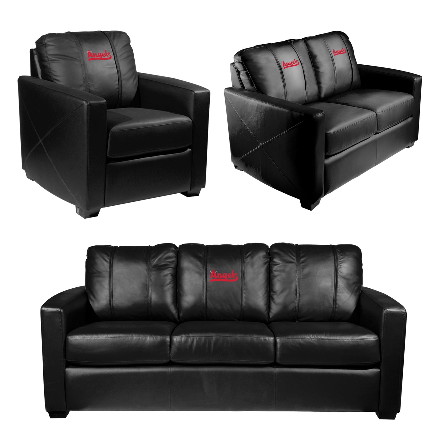 Silver Loveseat with Los Angeles Angels City Connect Secondary Logo