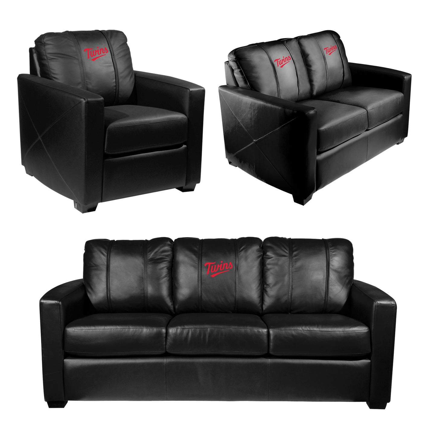 Silver Club Chair with Minnesota Twins Wordmark