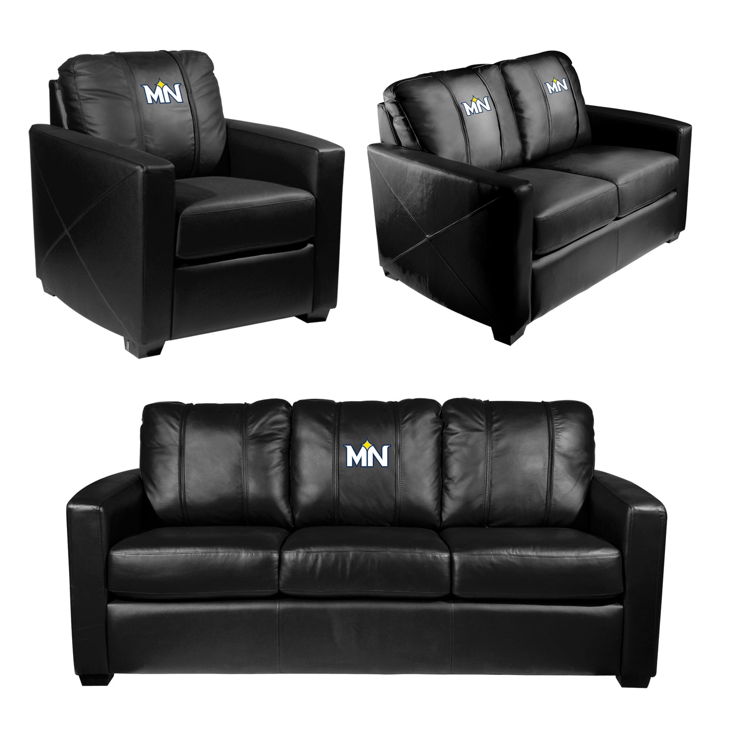 Silver Club Chair with Minnesota Twins City Connect MN Logo