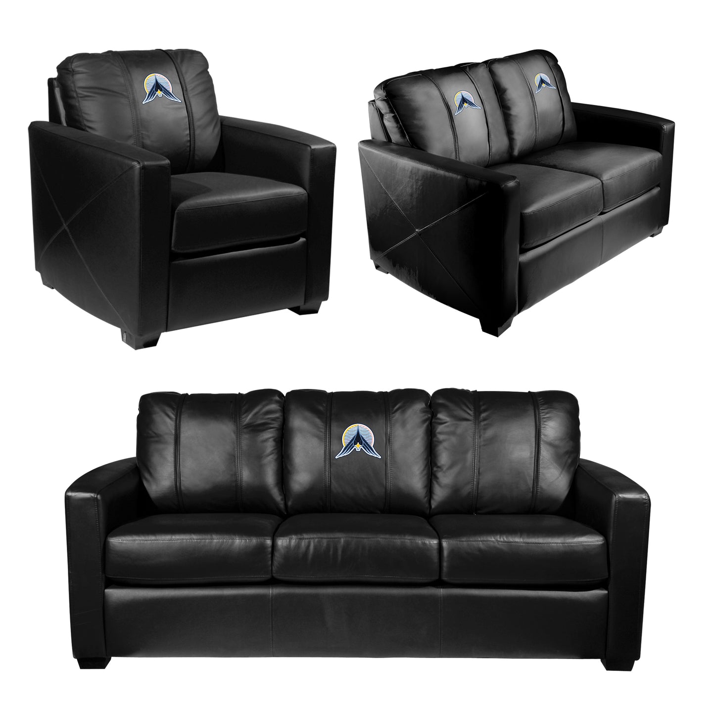 Silver Loveseat with Minnesota Twins City Connect Ripple Logo