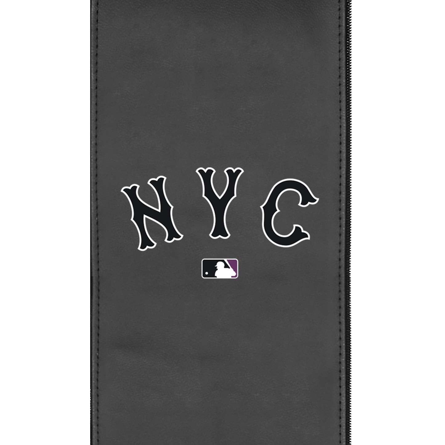 Silver Sofa with New York Mets City Connect NYC Logo