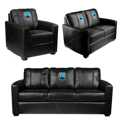 Silver Loveseat with Philadelphia Phillies City Connect Liberty Bell Logo