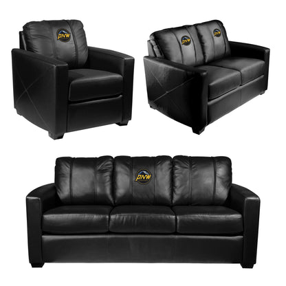 Silver Sofa with Seattle Mariners City Connect Primary Logo