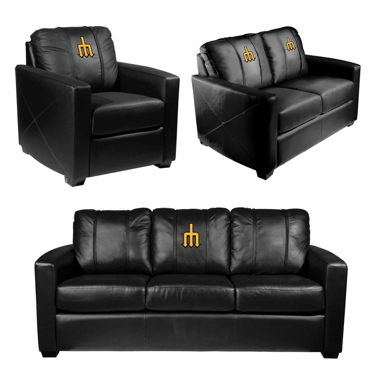 Silver Club Chair with Seattle Mariners City Connect Secondary Logo