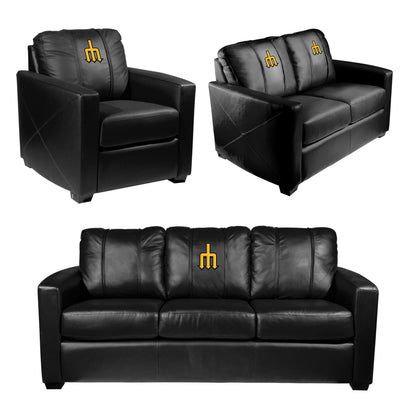 Silver Sofa with Seattle Mariners City Connect Secondary Logo