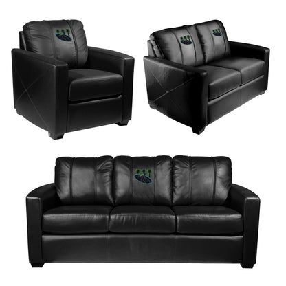 Silver Sofa with Tampa Bay Rays City Connect Pelican Logo