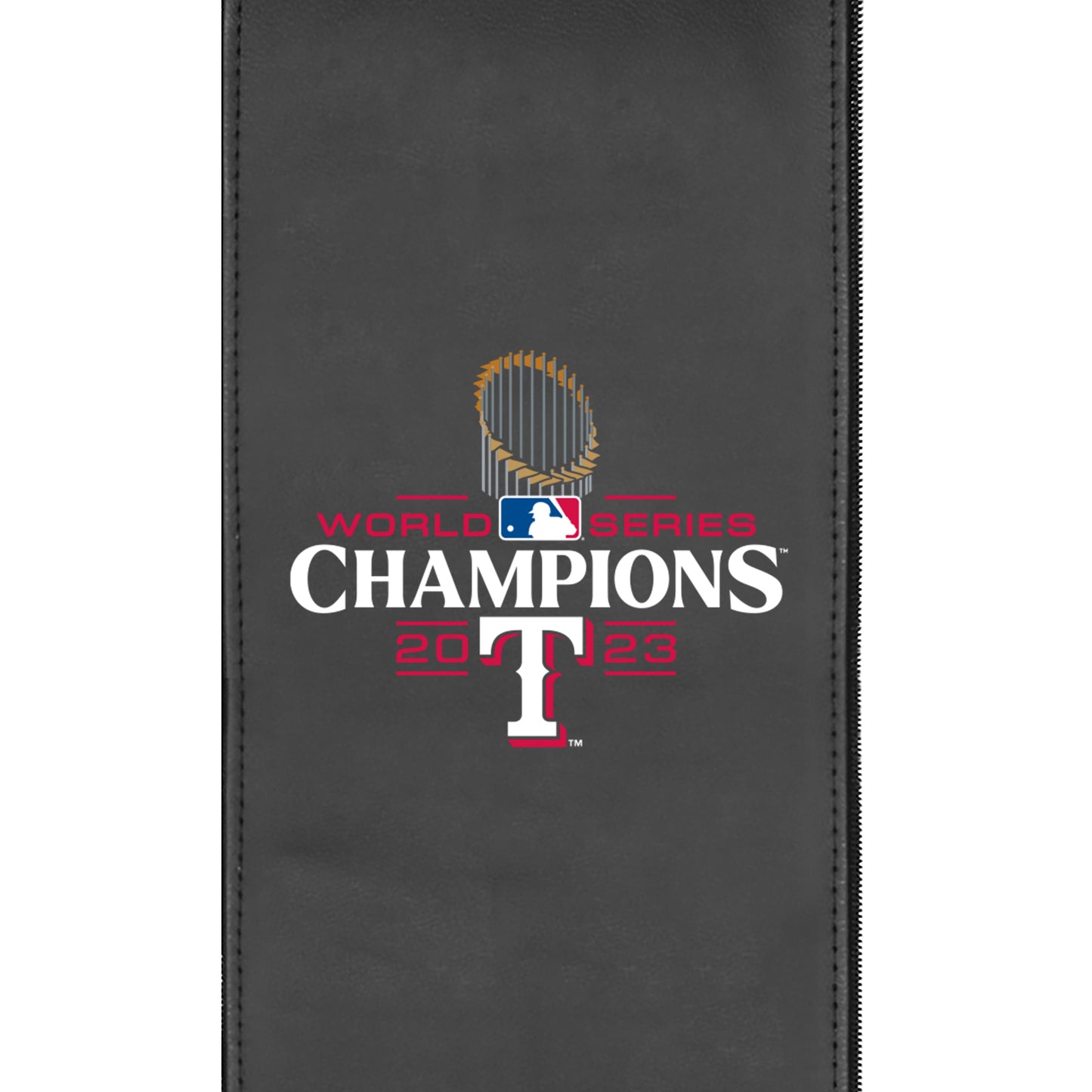Silver Club Chair with Texas Rangers 2023 Champions Logo