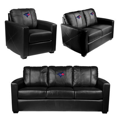Silver Sofa with Toronto Blue Jays City Connect Head Logo