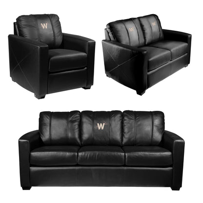 Silver Loveseat with Washington Nationals City Connect Secondary Logo