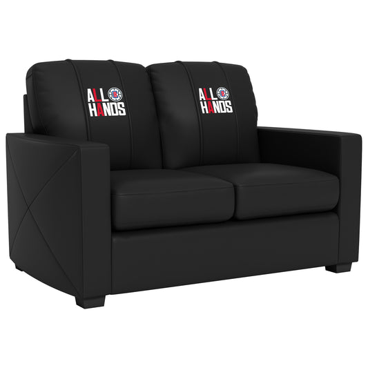 Silver Loveseat with Los Angeles Clippers Primary 2024 Playoffs