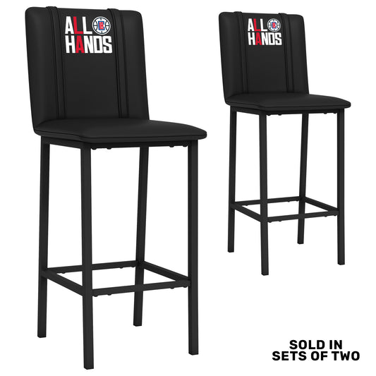 Bar Stool 500 with Los Angeles Clippers Primary 2024 Playoffs Set of 2