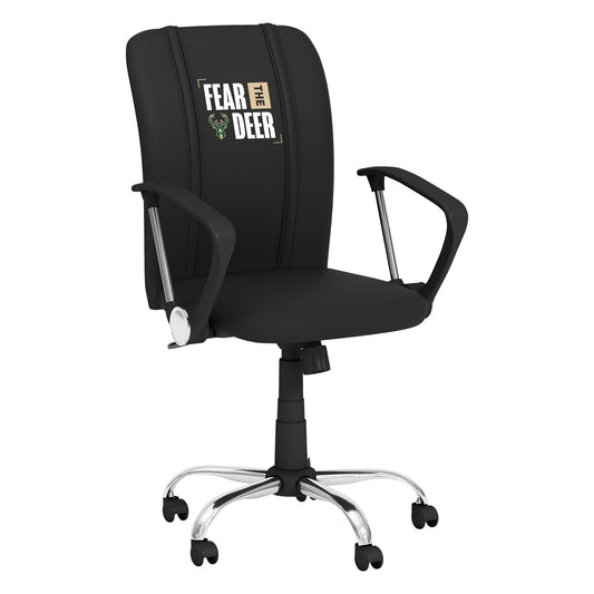 Curve Task Chair with Milwaukee Bucks Fear the Deer Playoffs Logo