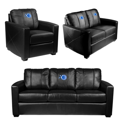 Silver Loveseat with Orlando Magic Primary Logo