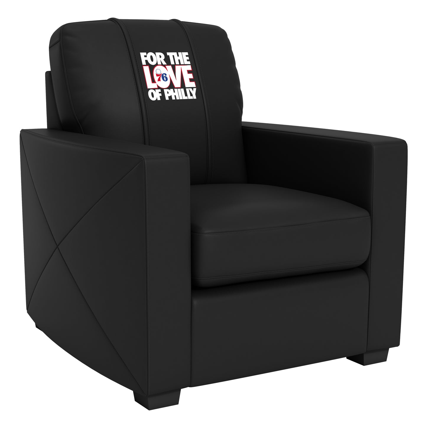Silver Club Chair with Philadelphia 76ers For The Love of Philly Playoffs