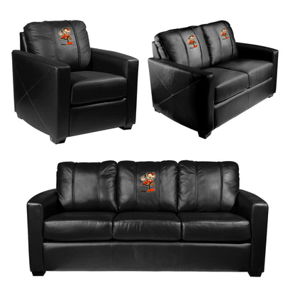 Silver Club Chair with Cleveland Browns Classic Logo