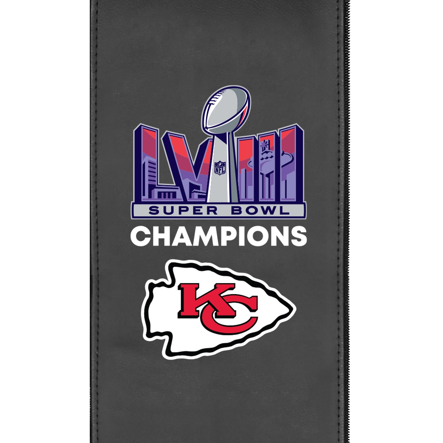 Kansas City Chiefs Super Bowl LVIII Champions Logo Relax Home Theater Recliner