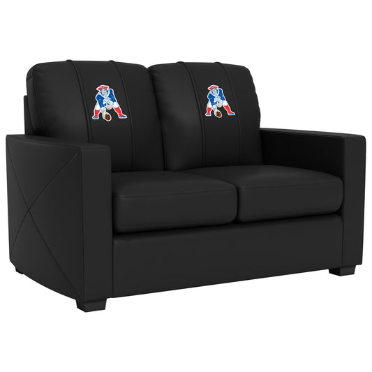 Silver Loveseat with New England Patriots Classic Logo
