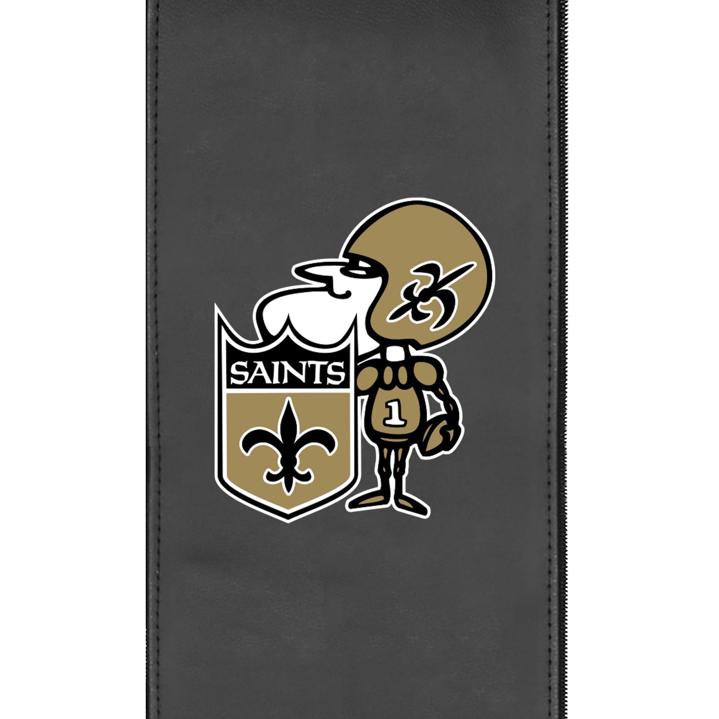 Silver Loveseat with New Orleans Saints Classic Logo