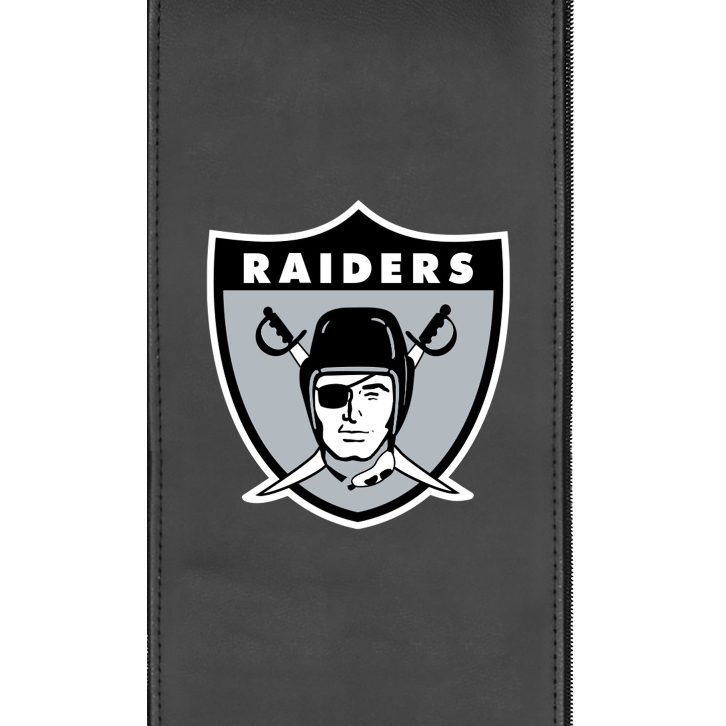 Silver Sofa with Las Vegas Raiders Classic Logo
