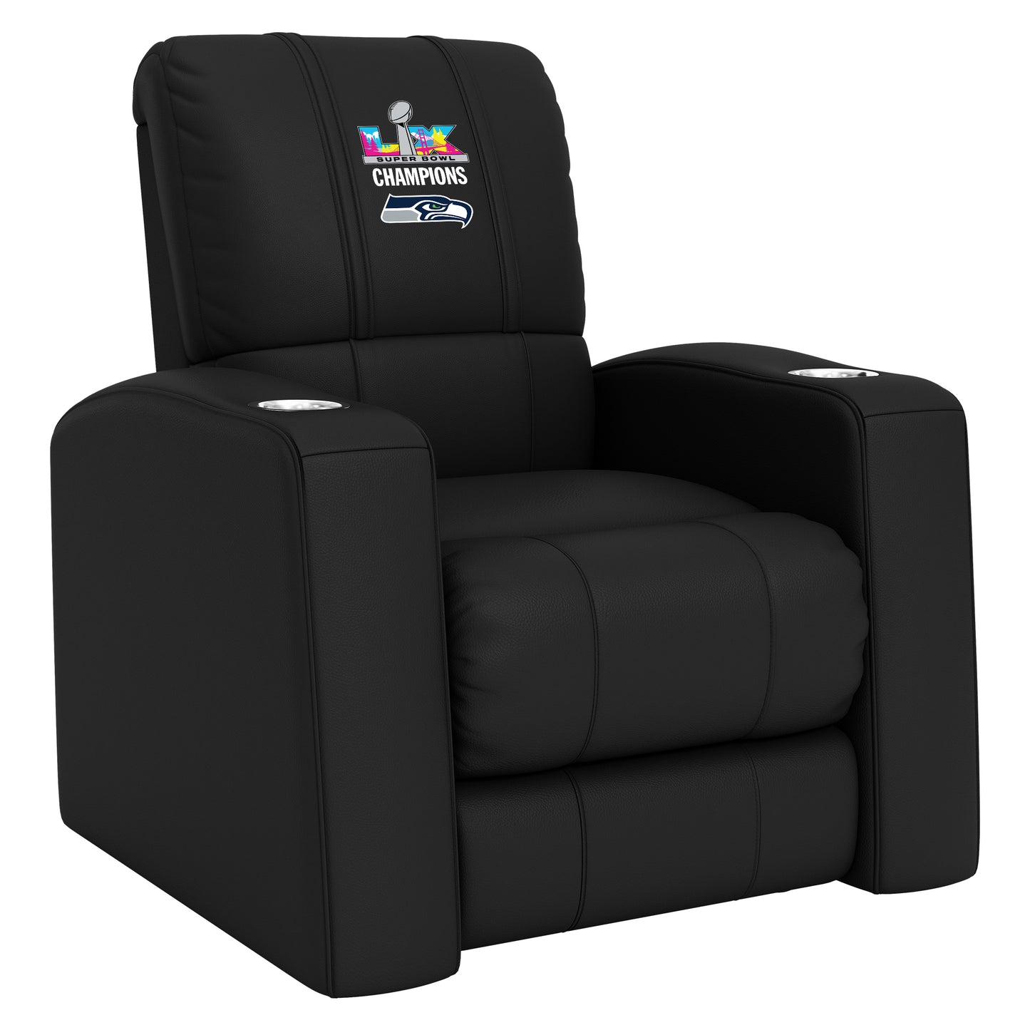 Relax Home Theater Recliner with Seattle Seahawks Super Bowl LX Champions Logo
