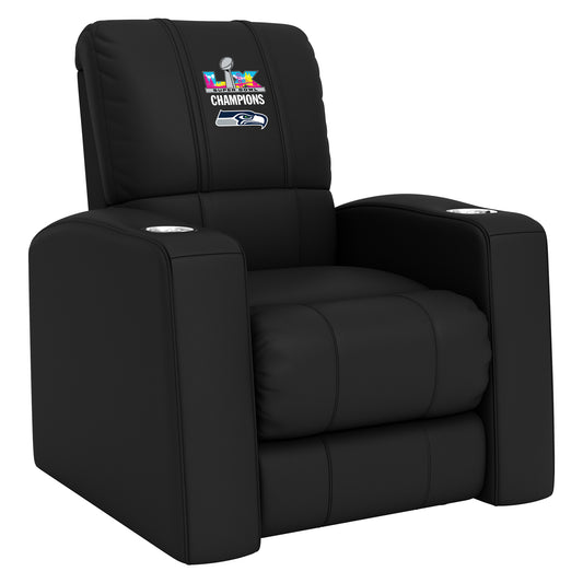 Relax Home Theater Recliner with Seattle Seahawks Super Bowl LX Champions Logo