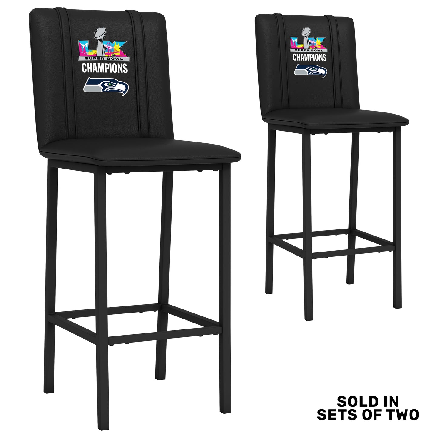 Bar Stool 500 with Seattle Seahawks Super Bowl LX Champions Logo Set of 2
