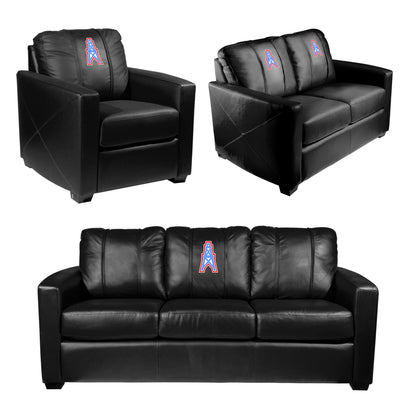 Silver Club Chair with Houston Oilers Classic Logo