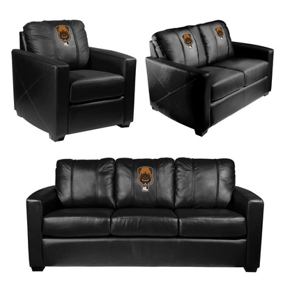 Silver Sofa with  Cleveland Browns Dawg Pound XL Logo