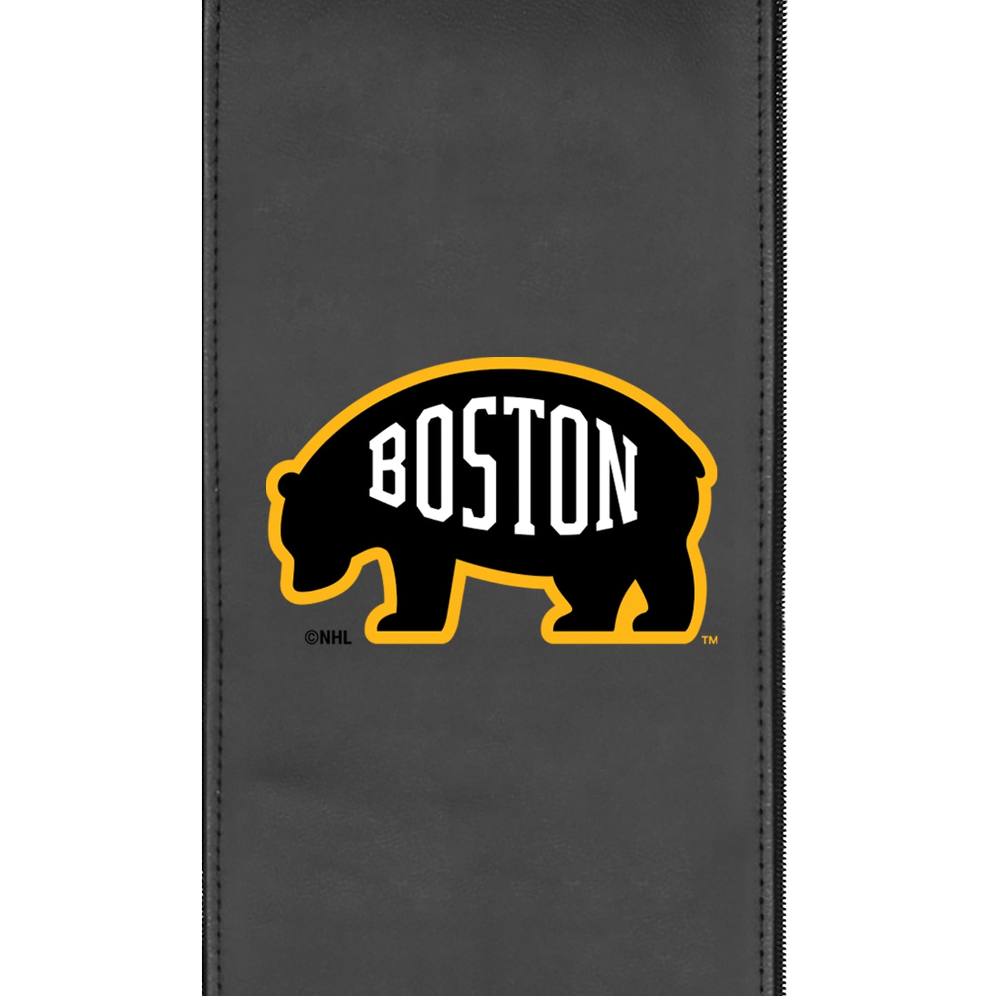 Silver Sofa with Boston Bruins Secondary Logo