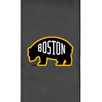 Silver Sofa with Boston Bruins Secondary Logo